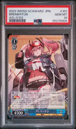 2022 WEISS SCHWARZ JPN AZUR LANE #101 BREMERTON PSA 10 - Image 1