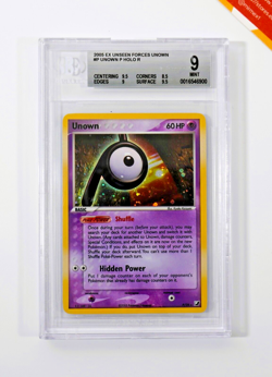 Pokemon BGS 9 Unown #P Holo EX Unseen Forces Unown Cards 2005 English - Image 1