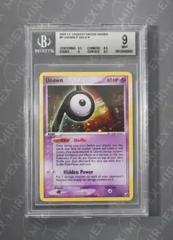 Pokemon BGS 9 Unown #P Holo EX Unseen Forces Unown Cards 2005 English - Image 2