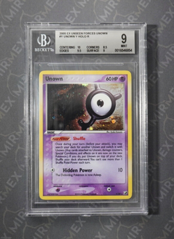 Pokemon BGS 9 Unown #Y Holo EX Unseen Forces Unown Cards 2005 English - Image 2