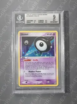 Pokemon BGS 9 Unown #J Holo EX Unseen Forces Unown Cards 2005 English - Image 2