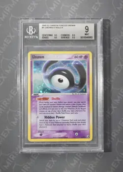 Pokemon BGS 9 Unown #H Holo EX Unseen Forces Unown Cards 2005 English - Image 2
