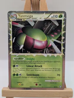 Yanmega Prime 98/102 HGSS Triumphant Pokemon Card Holo Foil Rare LP - Image 2