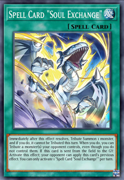 Spell Card Soul Exchange INFO-EN100 - Super Rare 1st Ed - NM - - Image 1