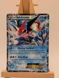 Ash-Greninja EX XY133 Black Star Promo Collection Box Holo Rare Pokemon Card MP - Image 2
