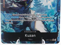 Kuzan Alt Art OP11-084 A Fist Of Divine Speed One Piece TCG Card Game English - Image 2