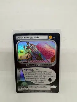 2001 Score Dragon Ball Z TCG Trunks Saga Black Energy Web #72 HOLO FOIL CARD LP - Image 1