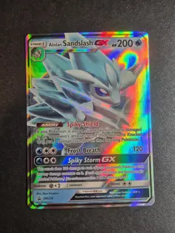 Alolan Sandslash GX - SM236 LP Normal Size Sun & Moon Promo Holo Promo Pokemon - Image 1
