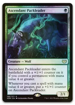 Ascendant Packleader #186 (Foil) (NM) Crimson Vow VOW Magic MTG - Image 1