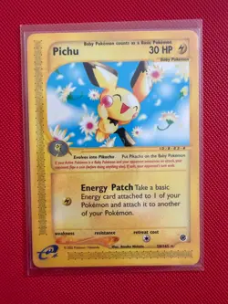 Pokemon Pichu 58/165 Expedition Base Set Rare Vintage WOTC Card LP Binder Copy - Image 1