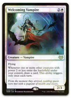 Welcoming Vampire #46 (Foil) (NM) Crimson Vow VOW Magic MTG - Image 1