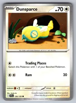 Dunsparce 120/159 Common SV09: Journey Together Pokemon TCG NM - Image 1