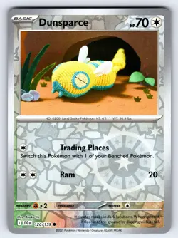 Dunsparce 120/159 Reverse Holo Common JTG Pokemon TCG NM - Image 1