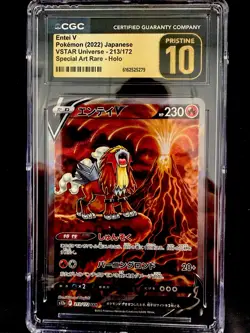 Pokemon Entei V 213/172 VSTAR Universe SAR Holo Full Art CGC 10 (JP) - Image 1