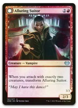 Alluring Suitor #141 (Foil) (NM) Crimson Vow VOW Magic MTG - Image 1