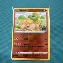 Numel (Peelable Ditto) 013/078 Common Pokemon GO Ditto Reverse Holo Unpeeled - Image 2