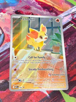Pokemon TCG Chaos Rising ETB Fennekin 080 Pokemon Center Stamped Promo MINT HOT - Image 1