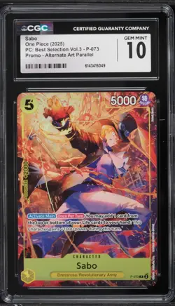 Sabo P-073 CGC 10 ENGLIS Premium Collection Best Vol. 3 Alt Art One Piece - Image 1
