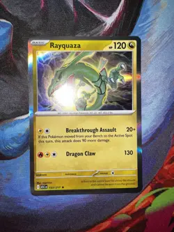 Pokemon Rayquaza 153/217 Basic Rare Holo Card 120 HP 130 2026 - Image 1
