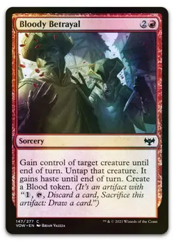 Bloody Betrayal #147 (Foil) (NM) Crimson Vow VOW Magic MTG - Image 1