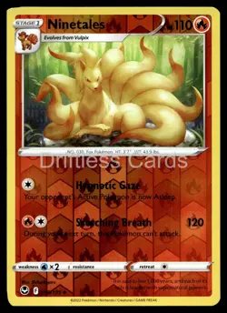 Ninetales 018/195 Uncommon Silver Tempest Pokemon Reverse Holo NM/M - Image 1