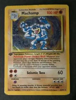 Pokemon TCG - Machamp - 8/102 - Holo - 1st Edition - Base Set [Heavily Played] - Image 1