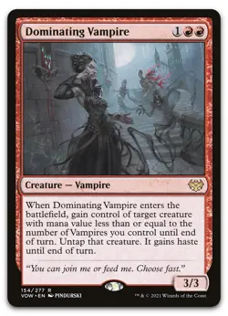 Dominating Vampire #154 (NM) Crimson Vow VOW Magic MTG - Image 1