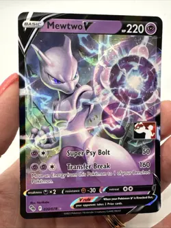 030/078 Mewtwo V Prize Pack Pokemon TCG League Play Stamped Pokemon Go - Image 3