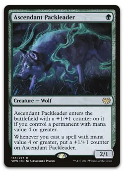 Ascendant Packleader #186 (NM) Crimson Vow VOW Magic MTG - Image 1
