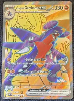 Pokemon Cynthia's Garchomp ex 215/182 Full Art Ultra Rare SV10 Destined Rivals - Image 1