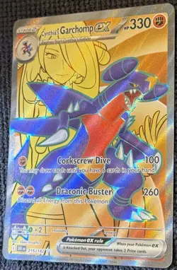 Pokemon Cynthia's Garchomp ex 215/182 Full Art Ultra Rare SV10 Destined Rivals - Image 2