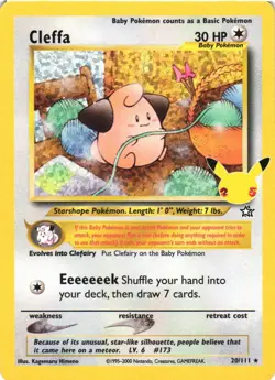 CLEFFA 20/111 CELEBRATIONS: CLASSIC COLLECTION POKEMON HOLO NM/M - Image 2