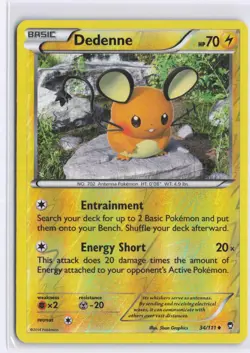 Dedenne 34/111 Uncommon Furious Fists Pokemon Reverse Holo VLP-NM - Image 1