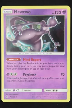 Mewtwo [Cosmos Holo] - 75 - Unbroken Bonds - Pokemon Card - Near Mint - Image 1