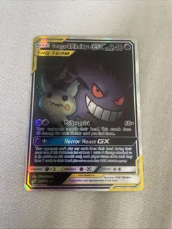 Pokemon Sun & Moon Team Up Gengar Mimikyu GX 165/181 Alternate Art - Image 1