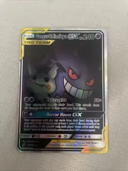 Gengar & Mimikyu GX Alternate Art 165/181 Pokemon Sun Moon Team Up Tag Team NM - Image 1