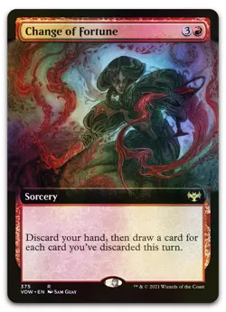 Change of Fortune (Extended Art) #375 (Foil) (NM) Crimson Vow VOW Magic MTG - Image 1