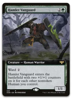 Hamlet Vanguard (Extended Art) #389 (NM) Crimson Vow VOW Magic MTG - Image 1