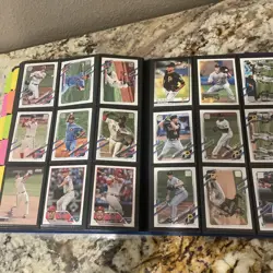 Baseball Binder Some Pages Have Some Cards Missing Great Condition - Image 4
