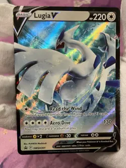 Pokemon TCG Lugia V SWSH301 Sword & Shield Promo Card Holo Damaged - Image 3