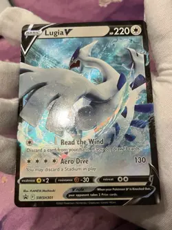 Pokemon TCG Lugia V SWSH301 Sword & Shield Promo Card Holo Damaged - Image 4
