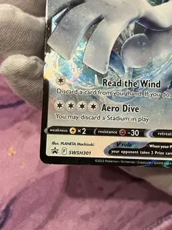 Pokemon TCG Lugia V SWSH301 Sword & Shield Promo Card Holo Damaged - Image 5