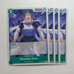 4 x Roronoa Zoro OP16-035 One Piece TCG Game Card Playset NM - Image 1