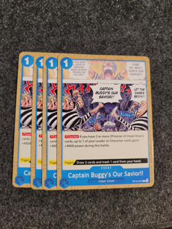 X4 Captain Buggy's Our Savior!! OP16-057 C The Time of Battle ONE PIECE Card NM - Image 1