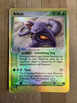 Pokemon Cards ARBOK EX SANDSTORM SET Damaged 29/100 Vintage Reverse Holo - Image 1