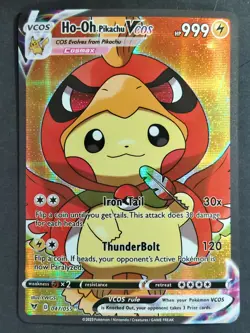 Ho-Oh Pikachu VCOS 047/055 (Non-TCG) ✰FAN ART CARD✰ Cosplay Holo, Pokemon •NM - Image 1