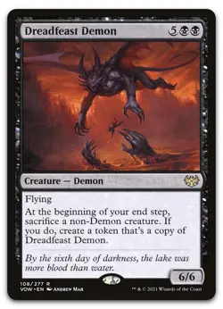 Dreadfeast Demon #108 (NM) Crimson Vow VOW Magic MTG - Image 1