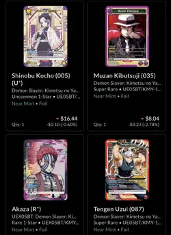 Union Arena: Demon Slayer Kimetsu No Yaiba BULK HITS 31 Cards ALL NEAR MINT - Image 2