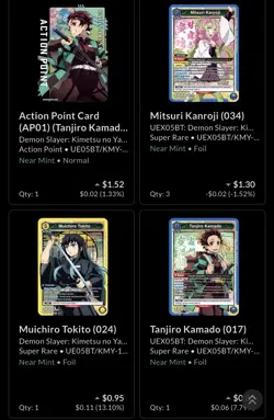 Union Arena: Demon Slayer Kimetsu No Yaiba BULK HITS 31 Cards ALL NEAR MINT - Image 4