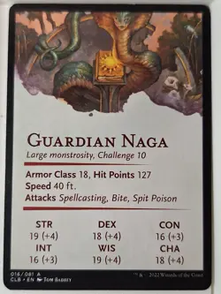 Guardian Naga - ART CARD - Magic the Gathering MTG Nice! - Image 2